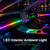 18-in-1 RGB LED Car Interior Ambient Lighting Kit – Dashboard, Door & Footwell Lights