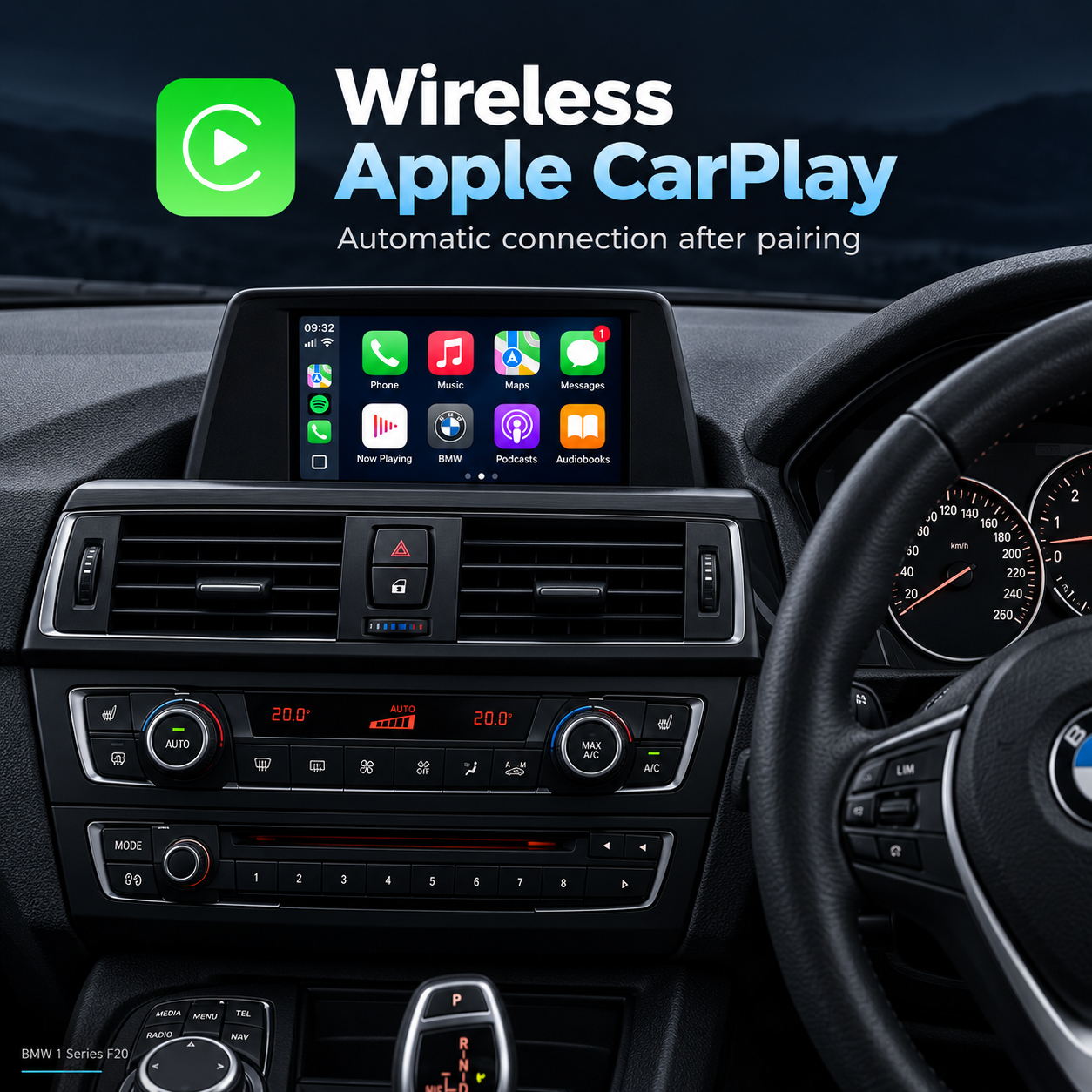 BMW Wireless Apple CarPlay Retrofit Android Auto Decoder Box | NBT CIC EVO | Originalbildschirm