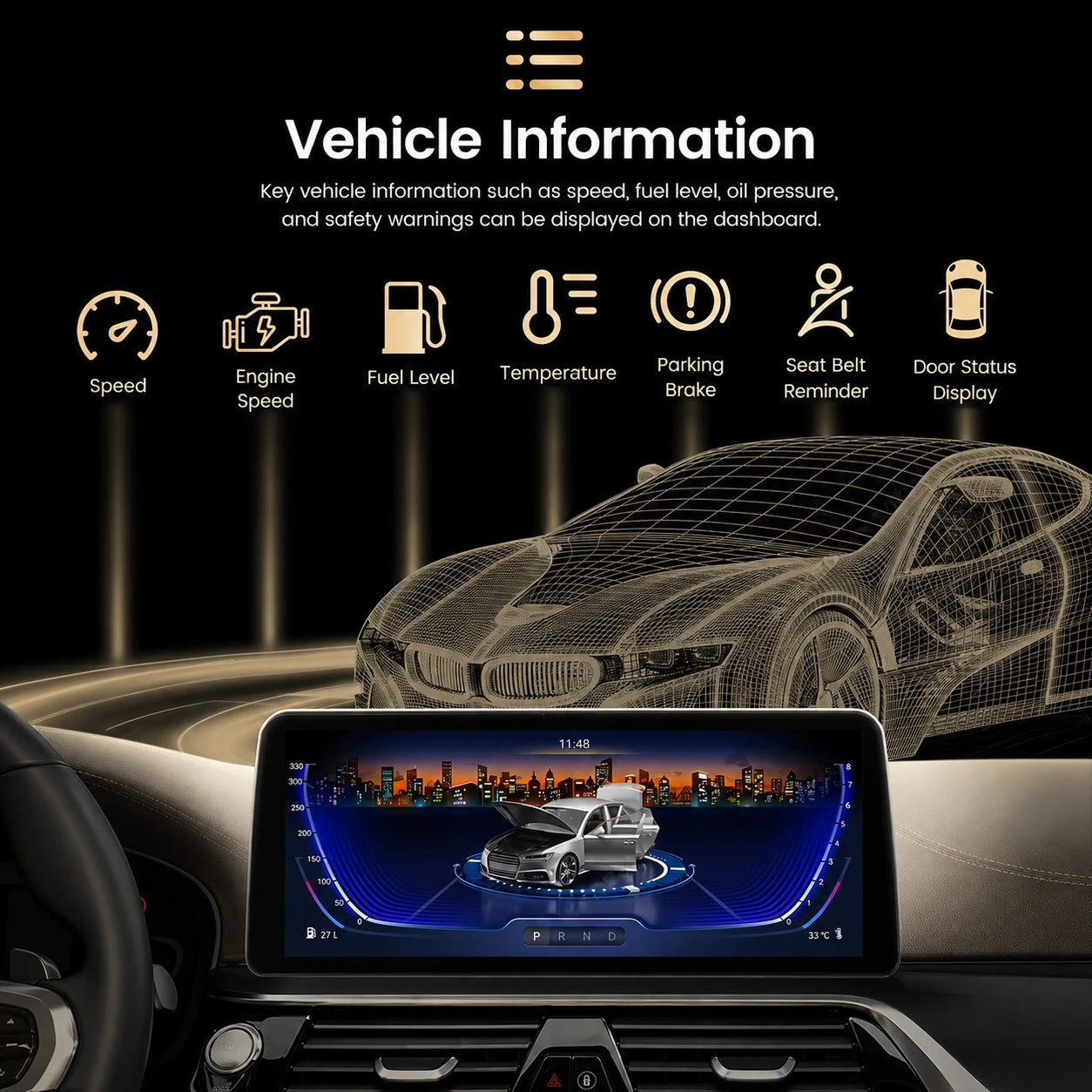 BMW X5 | 1999–2006 | E53 Android 14 Wireless CarPlay & Android Auto | Autoradio mit 10,25-Zoll-Bildschirm 