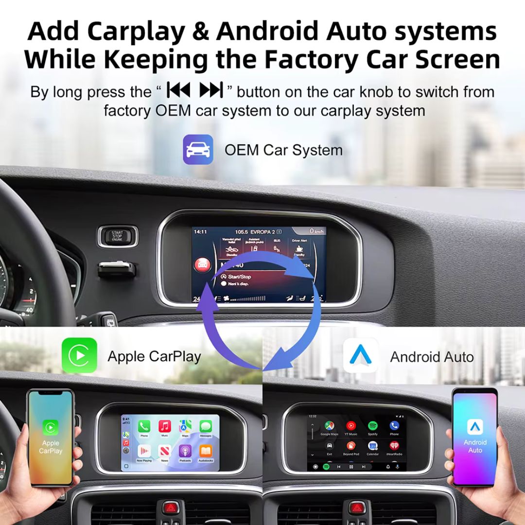 Décodeur Apple CarPlay sans fil pour Peugeot / Citroen Android Auto Box
