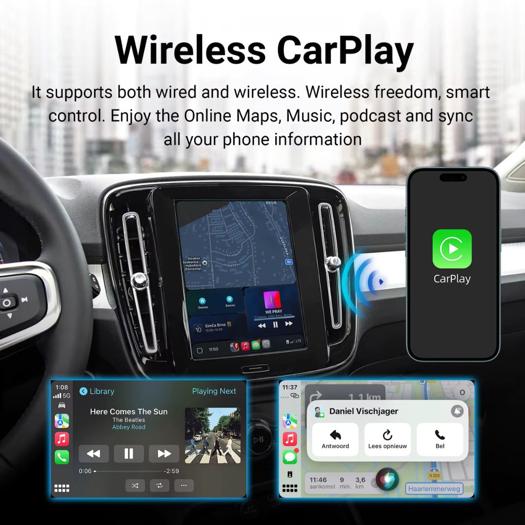 Décodeur Apple CarPlay sans fil pour Peugeot / Citroen Android Auto Box