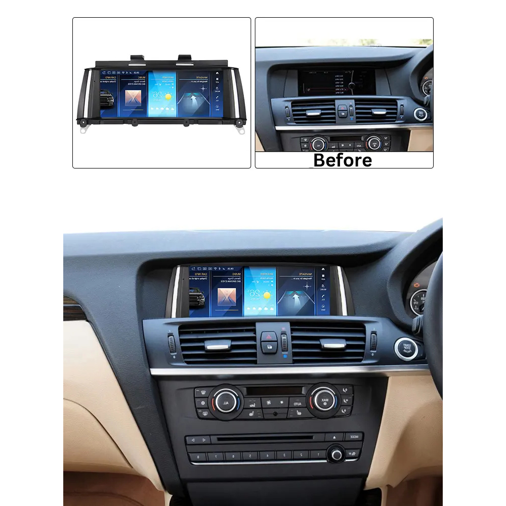 BMW X3 X4 | 2010-2018 | F25 F26 | Android 13 Wireless CarPlay & Android Auto | Car Stereo Head Unit CIC NBT - Pluscenter