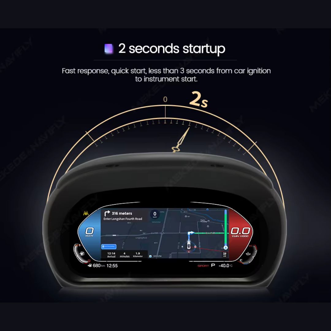 BMW 3er E90 / E91 / E92 11″ Digitales Instrumentencluster – LCD-Armaturenbrett mit CarPlay