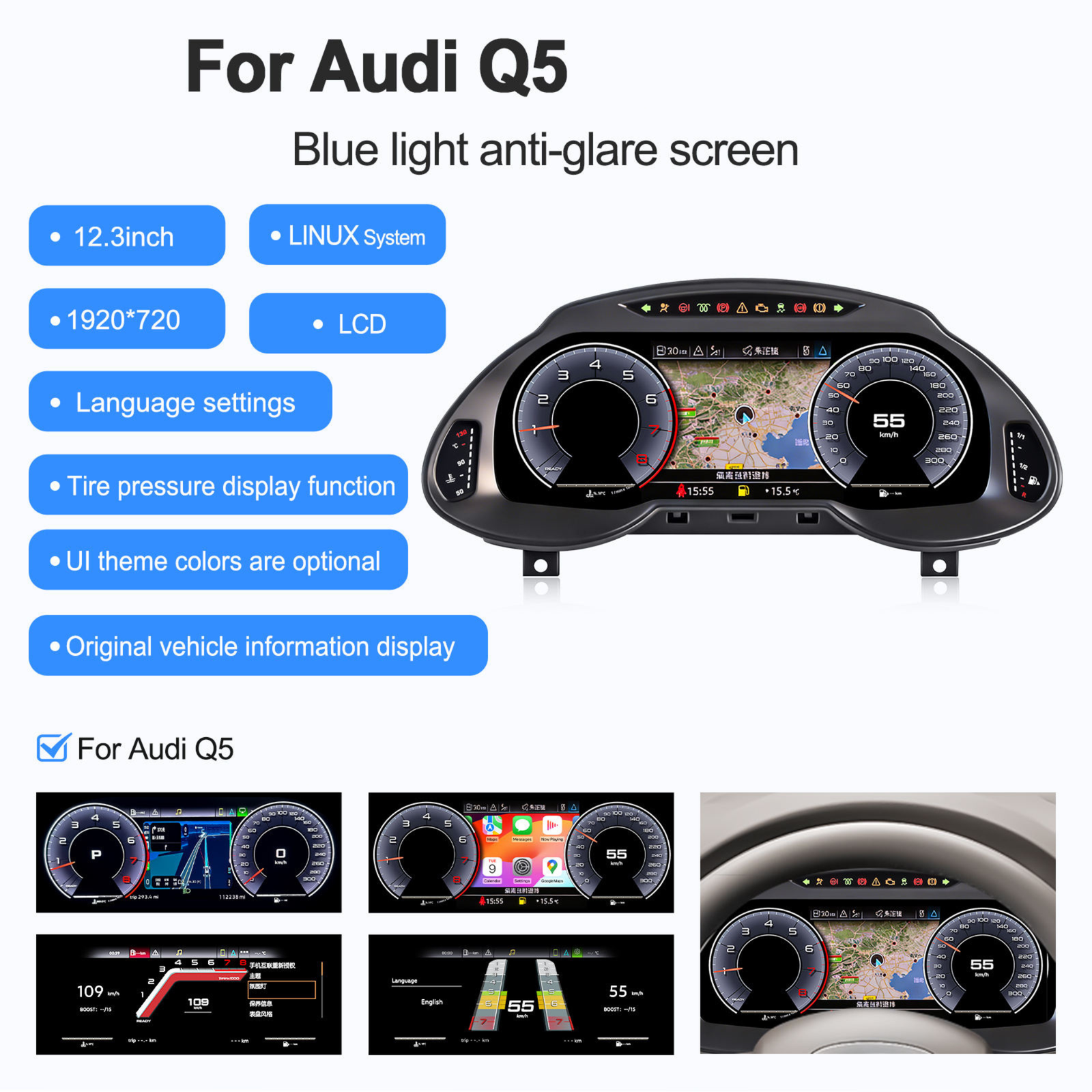 Pour BMW | Série 3 4 | 2012-2020 | F30 F31 F32 F34 F35 F36 F80 F82 | Groupe numérique LCD 12,3