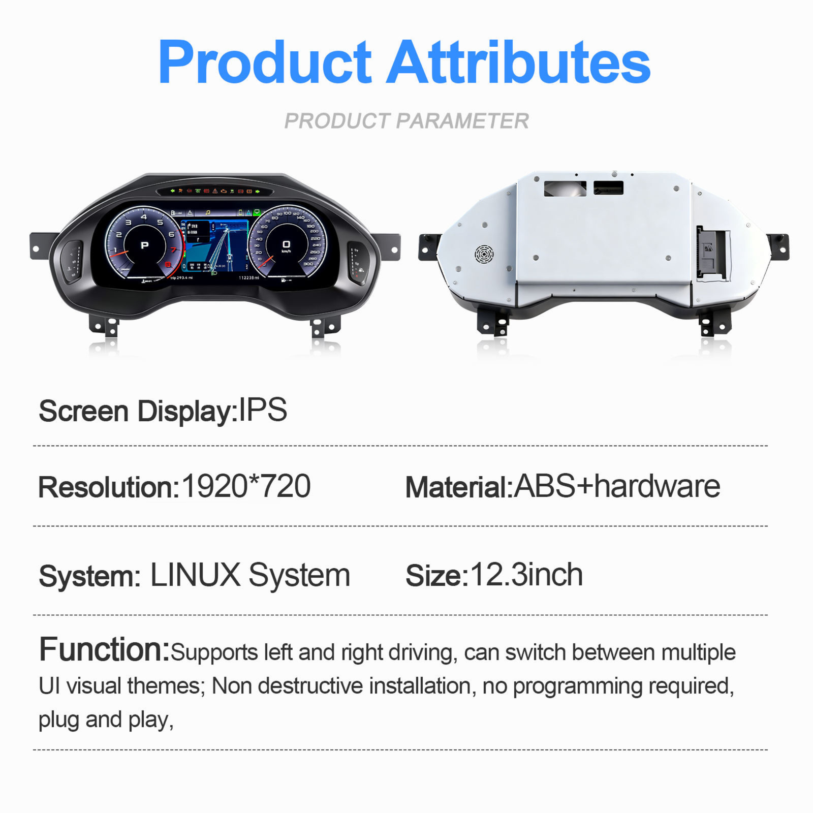 Pour BMW | Série 3 4 | 2012-2020 | F30 F31 F32 F34 F35 F36 F80 F82 | Groupe numérique LCD 12,3