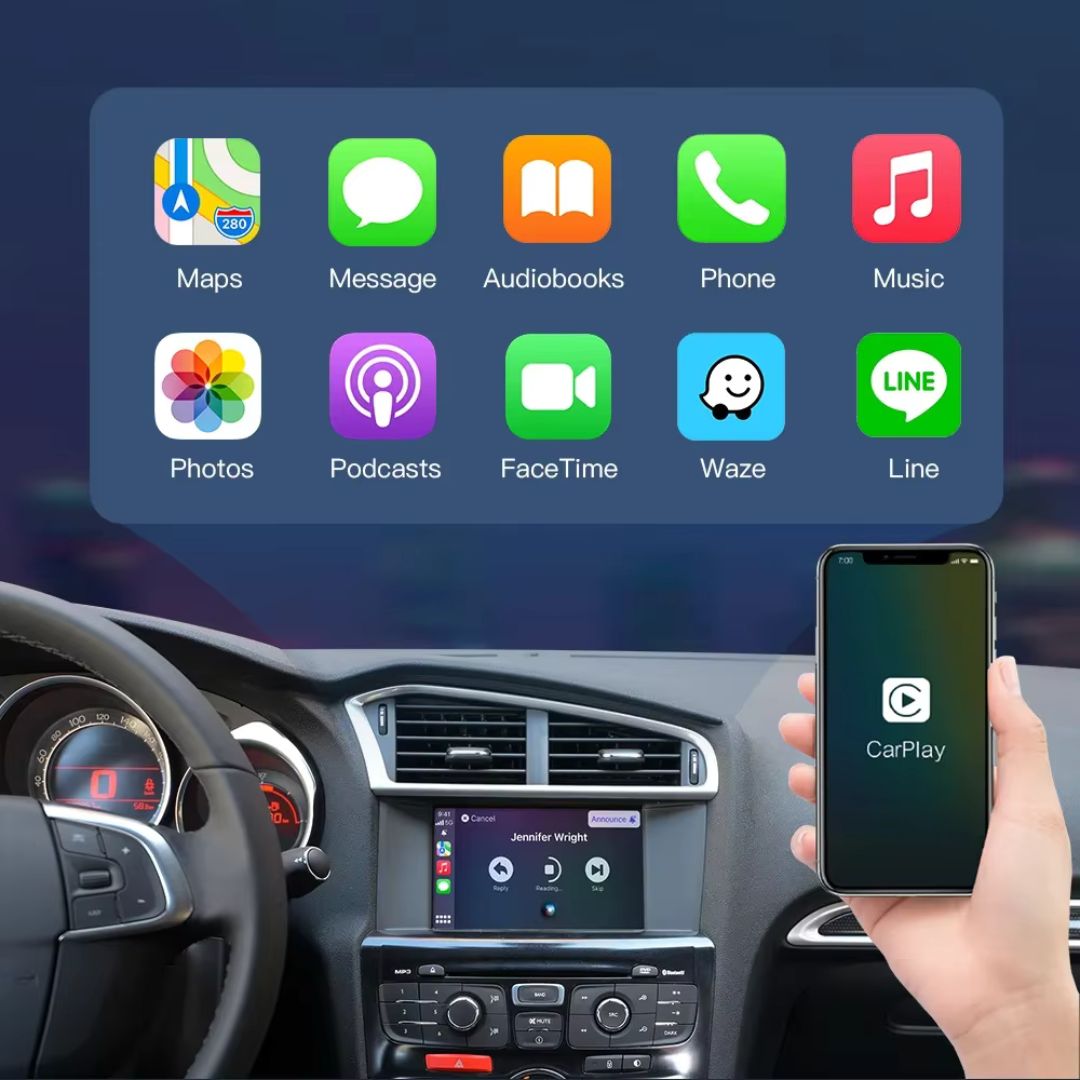 Décodeur Apple CarPlay sans fil pour Peugeot / Citroen Android Auto Box