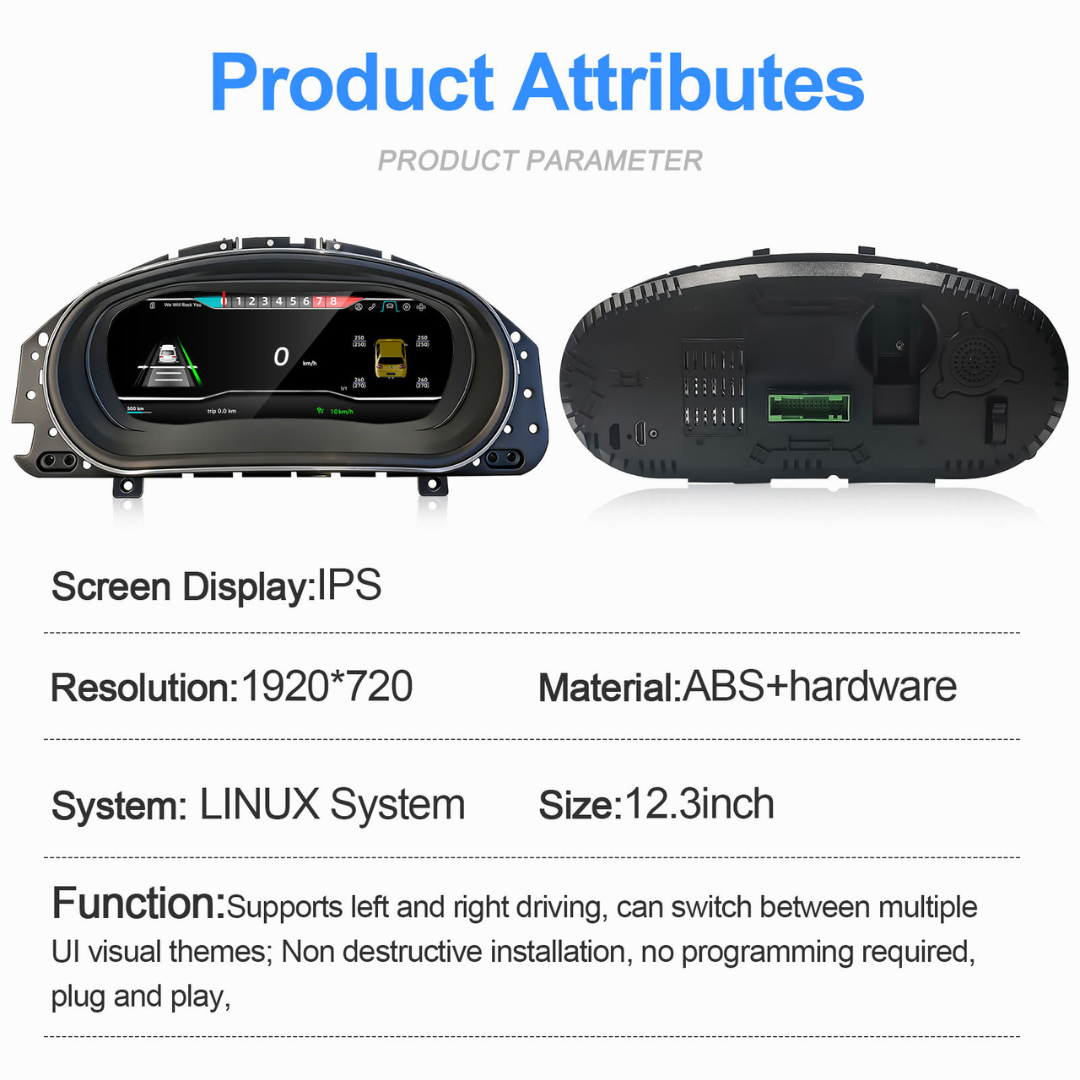 Für BMW | 3 4 Serie | 2012-2020 | F30 F31 F32 F34 F35 F36 F80 F82 | 12,3-Zoll-LCD-Digital-Cluster | Instrumenten-Cockpit-Tachometer | Armaturenbrett-Display 