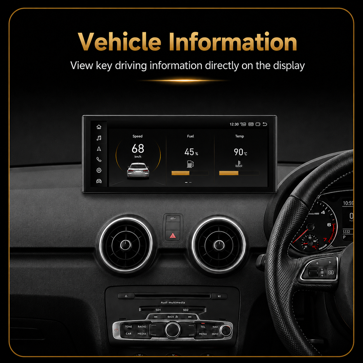 Audi A1/S1 2010-2018 Android 14 Stereo | CarPlay & Android Auto