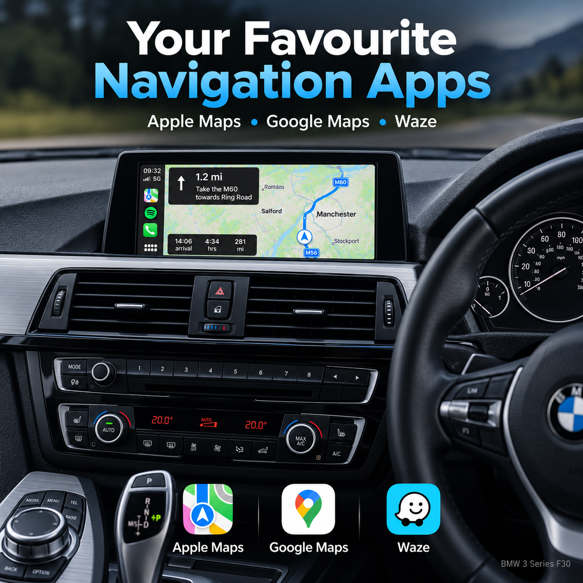 BMW Wireless Apple CarPlay Retrofit Android Auto Decoder Box | NBT CIC EVO | Originalbildschirm