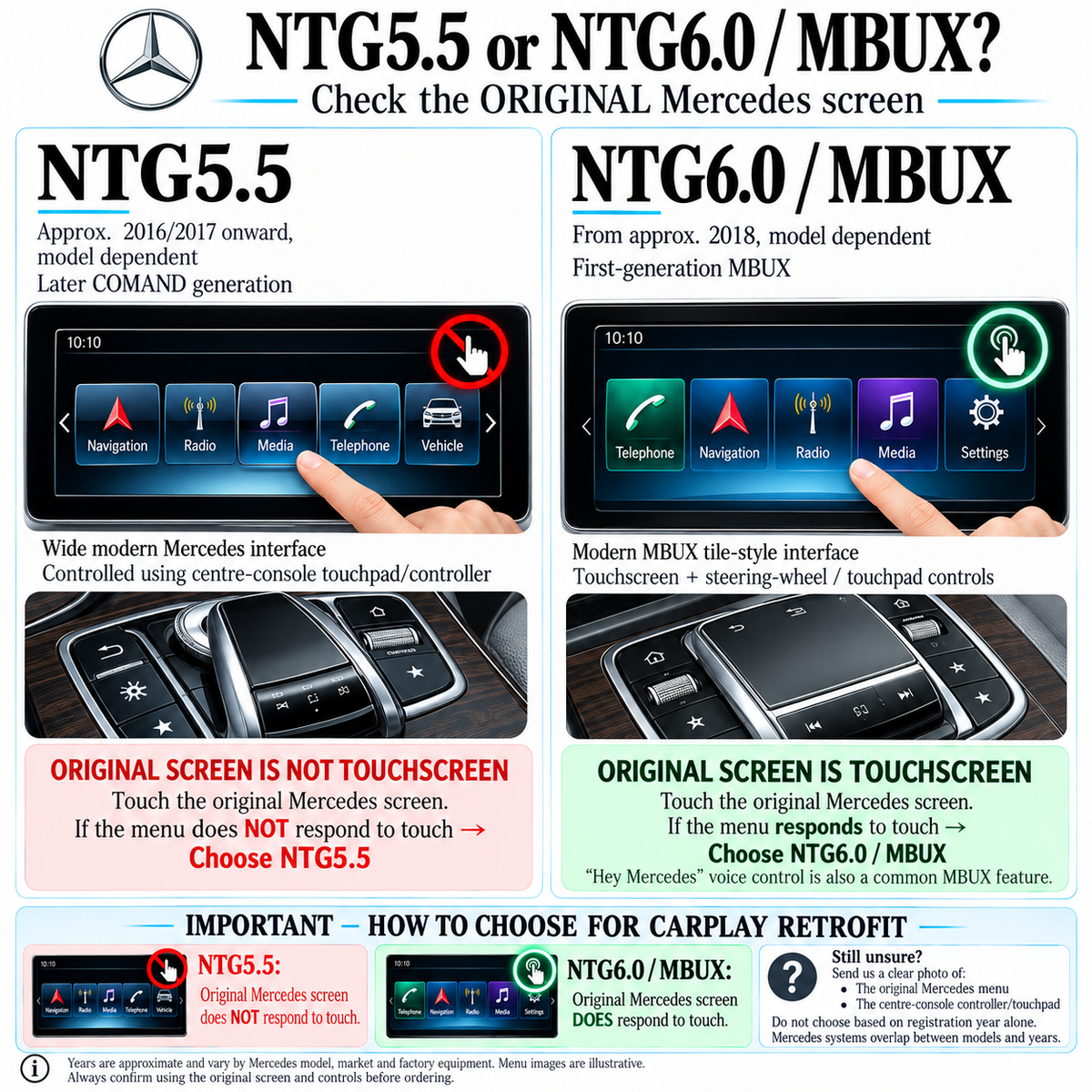 Mercedes Wireless Apple CarPlay Retrofit + Android Auto Box | NTG 4.0 · NTG 4.5 · NTG 5.0 · NTG 6.0