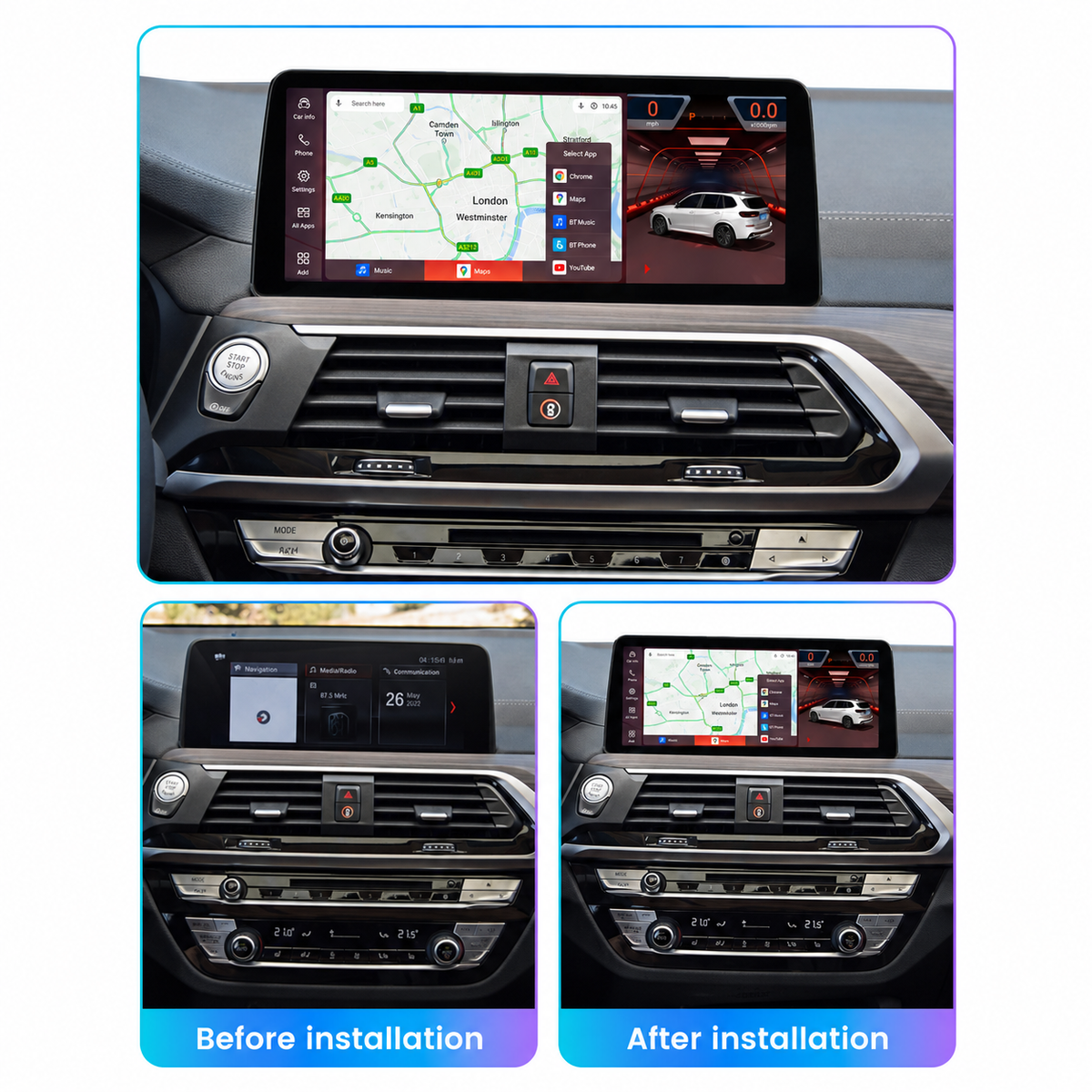 BMW X3/X4 G01-G02 2017-2022 Android 15 Stereo | CarPlay & Android Auto