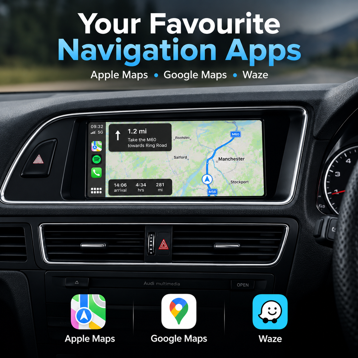 Audi Wireless Apple CarPlay Retrofit + Android Auto Decoder | OEM Integration