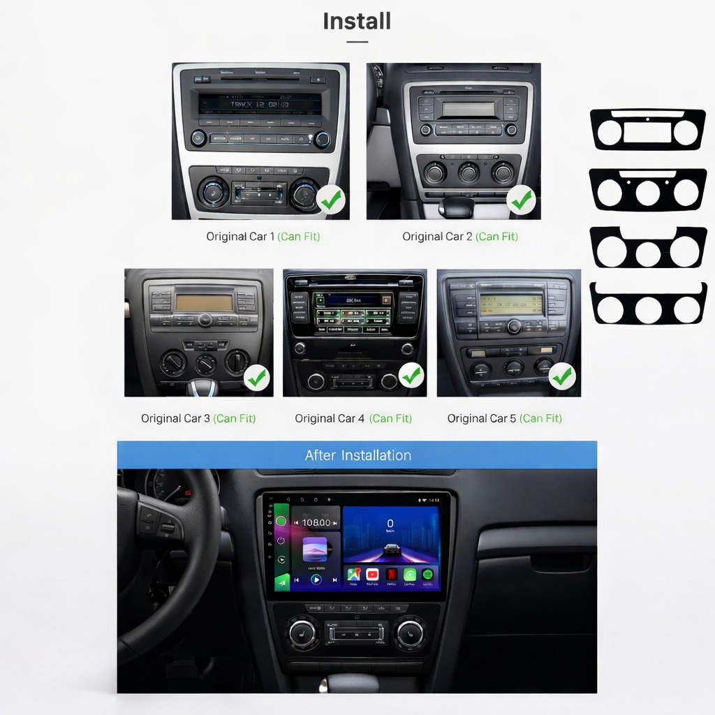 Skoda Octavia MK2 2004-2013 Android 15 Car Stereo Head Unit | CarPlay Android Auto - Pluscenter