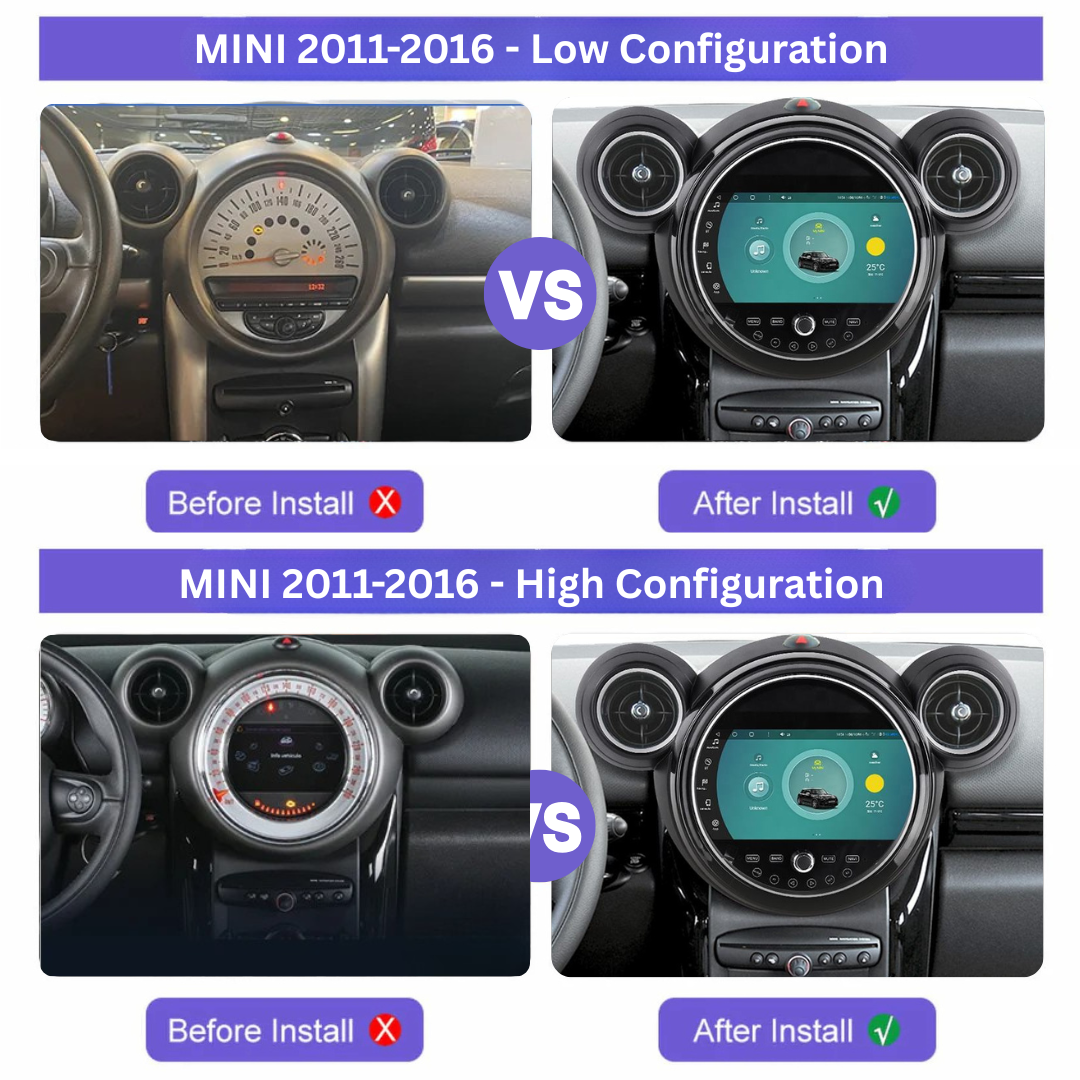 Mini 2010-2017 R56 R60 R51 Android 15 Car Stereo Head Unit | CarPlay & Android Auto - Pluscenter