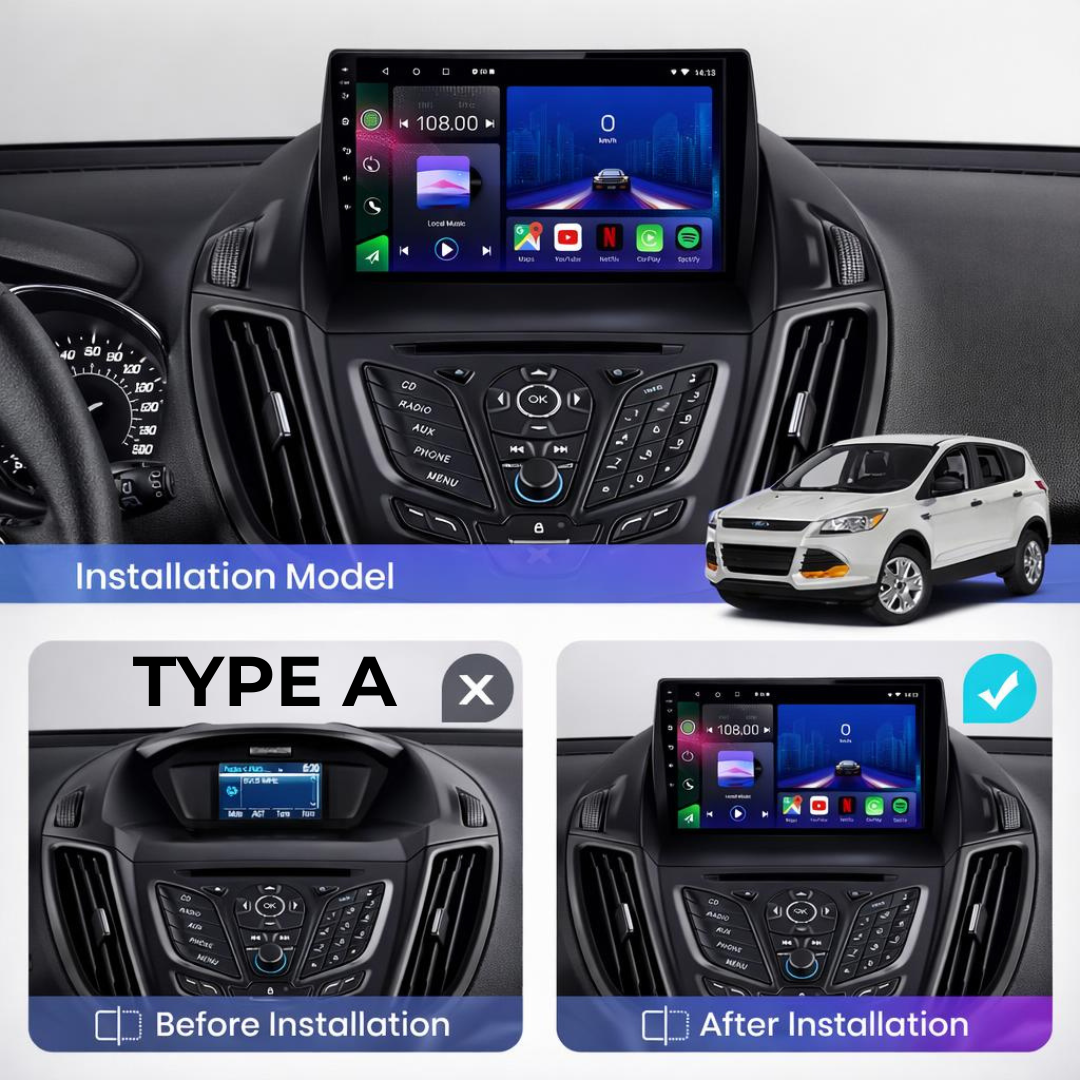 Ford Kuga Escape C-Max 2012-2019 Android 15 Car Stereo Head Unit | CarPlay & Android Auto
