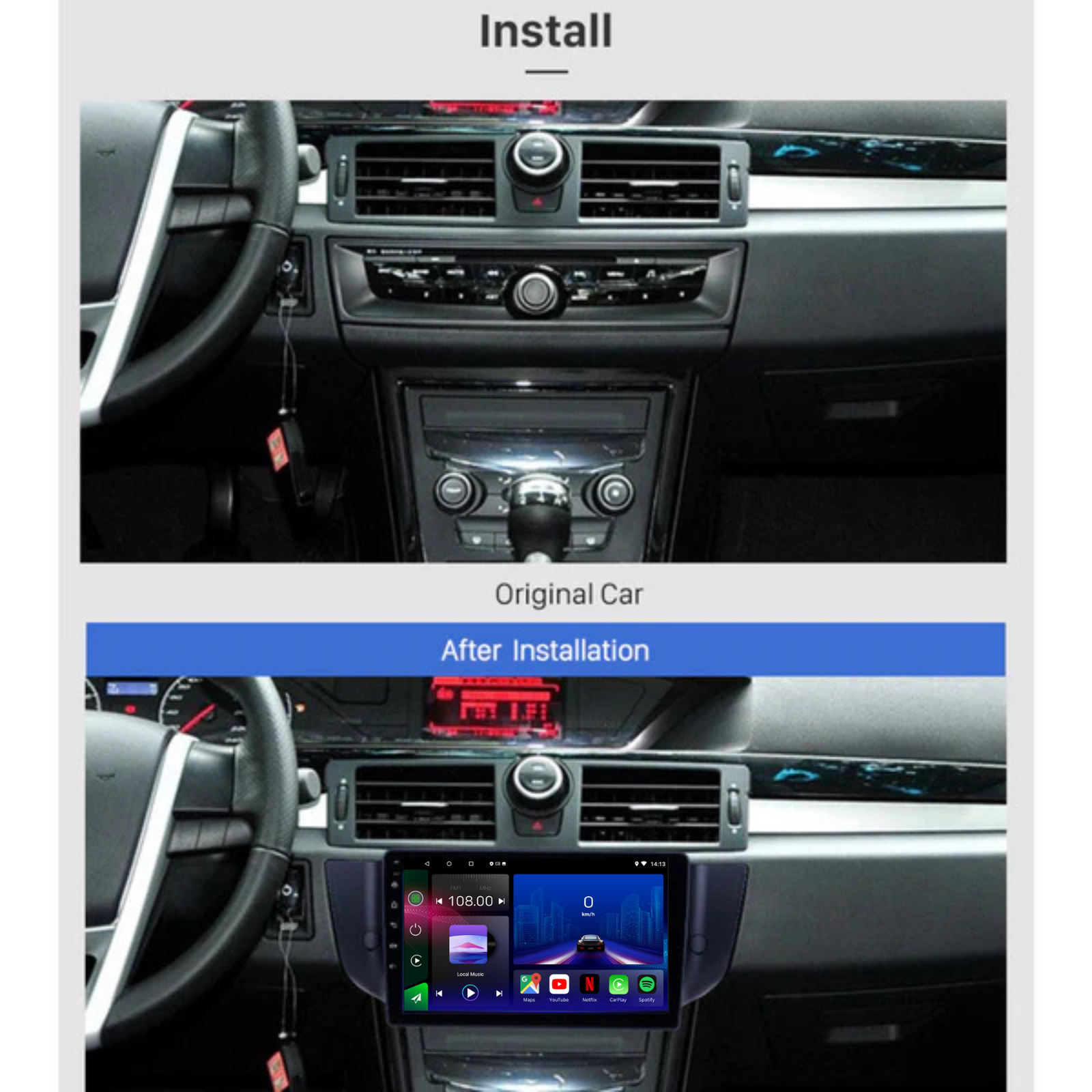 MG MG6 2011-2018 Android 14 Car Stereo Head Unit CarPlay Android Auto - Pluscenter
