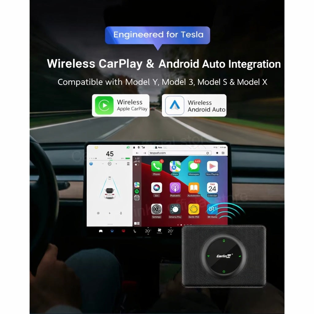 Tesla Wireless CarPlay & Android Auto Adapter | Plug & Play - Pluscenter