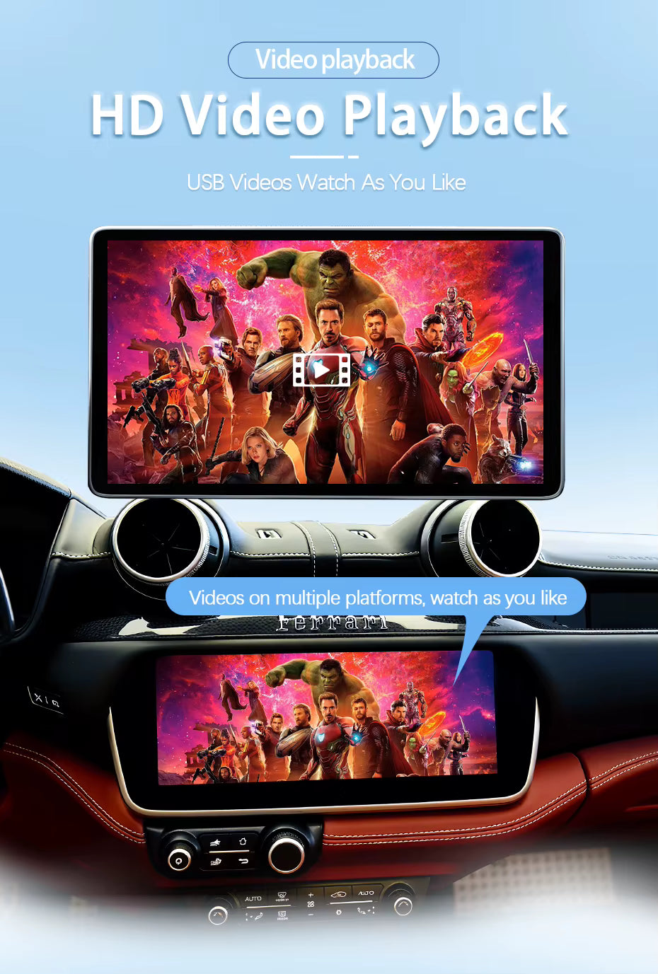 For Ferrari Wireless Apple CarPlay Retrofit Android Auto - Pluscenter