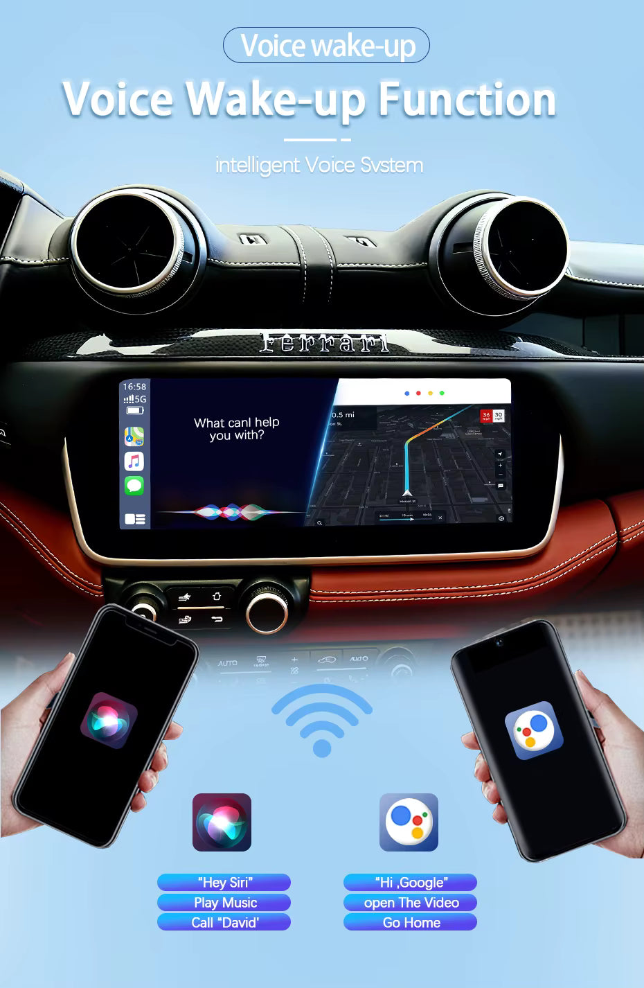 For Ferrari Wireless Apple CarPlay Retrofit Android Auto - Pluscenter