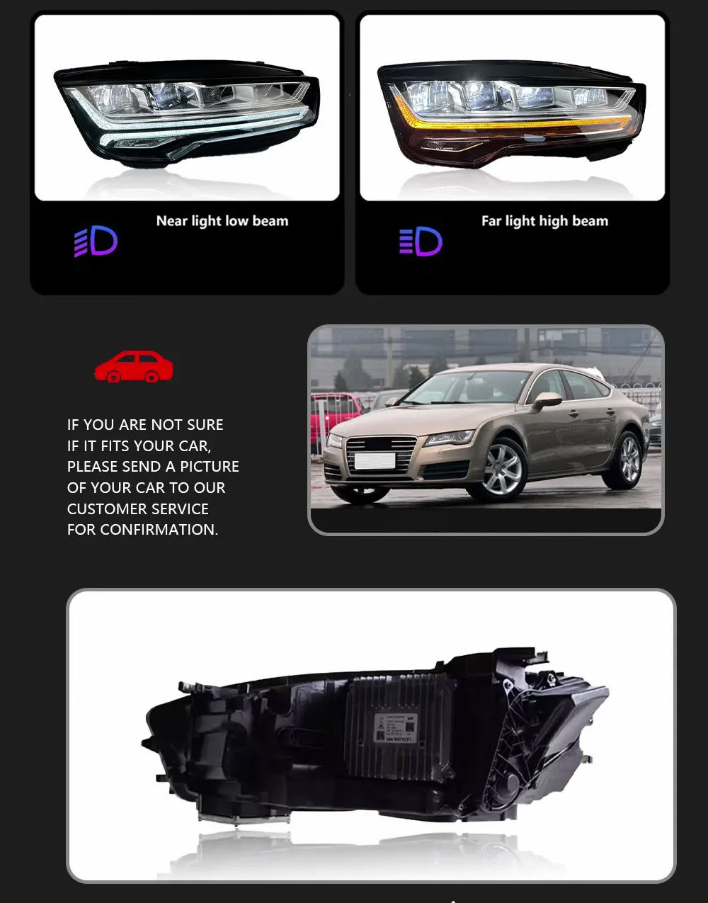 Audi | A7 S7 RS7 | 2011-2018 | Car Headlights LED Rear Tail Lights Sequential Turn Signal | Facelift - Pluscenter