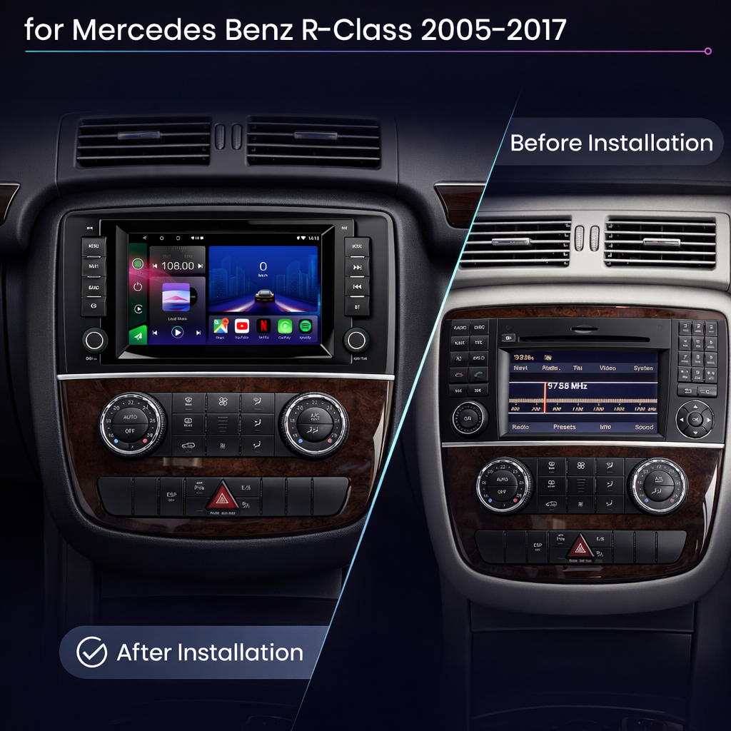 Mercedes R-Class 2005-2017 Android 15 Car Stereo Head Unit | CarPlay & Android Auto - Pluscenter