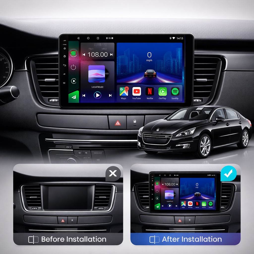 Peugeot 508 & 508SW 2011-2018 Android 14 Car Stereo Head Unit CarPlay Android Auto - Pluscenter