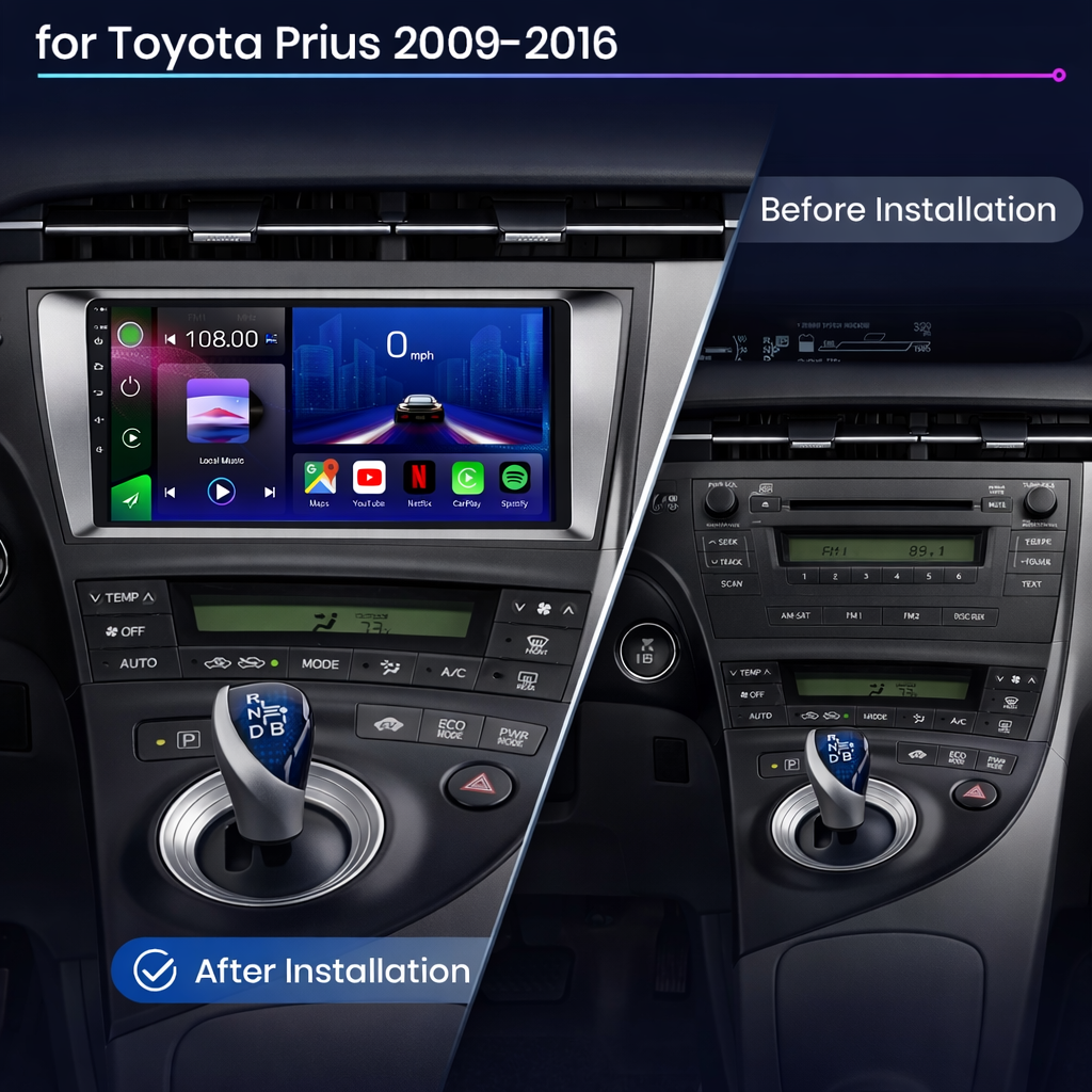 Toyota Prius 2009-2015 Android 15 Car Stereo Head Unit | CarPlay Android Auto - Pluscenter