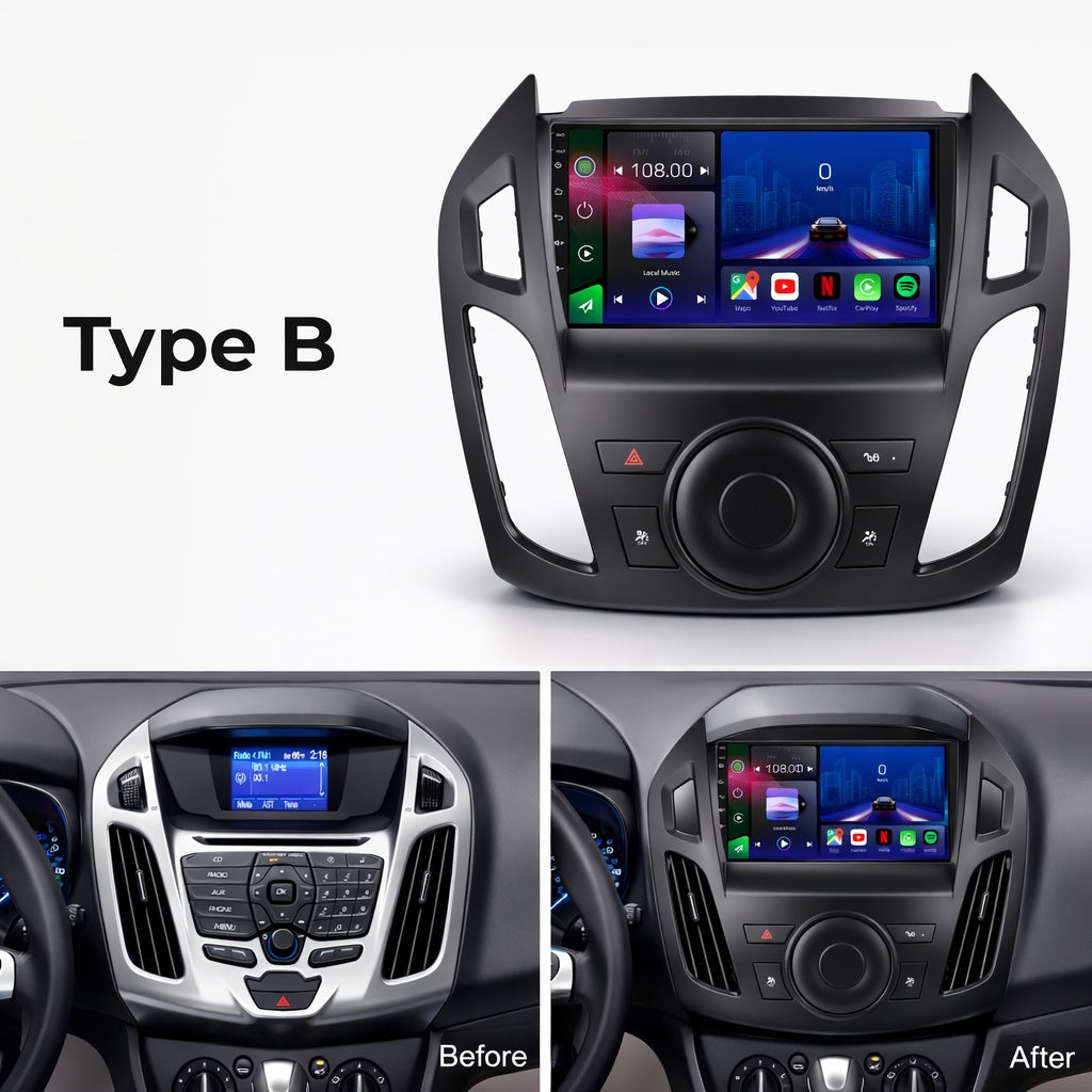 Ford Transit Connect 2013-2019 Android 14 Car Stereo Head Unit CarPlay Android Auto - Pluscenter
