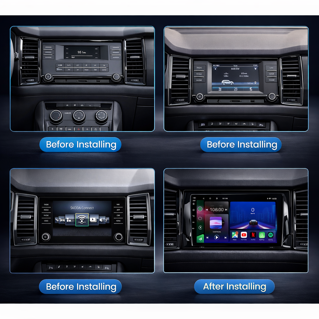 Skoda Kodiaq & Karoq 2016-2021 Android 15 Car Stereo Head Unit | CarPlay Android Auto - Pluscenter