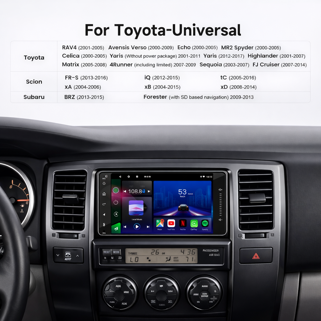 Toyota Universal Android 15 Car Stereo Head Unit | CarPlay Android Auto - Pluscenter