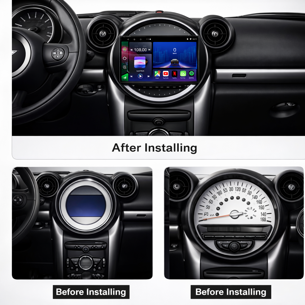 Mini 2011-2013 R56 R60 R51 Android 15 Car Stereo Head Unit | CarPlay & Android Auto - Pluscenter