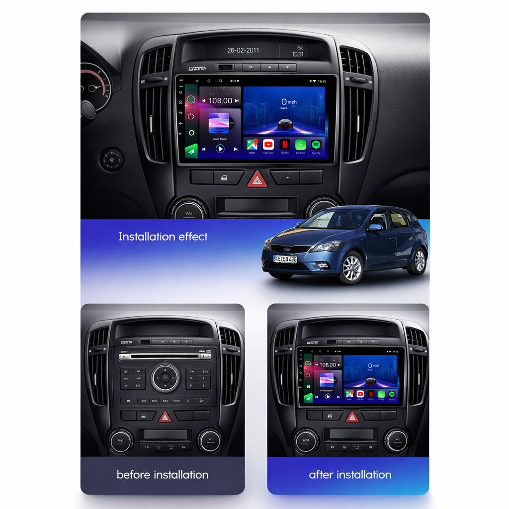 Kia Proceed 2006-2012 Android 15 Car Stereo Head Unit | CarPlay & Android Auto - Pluscenter