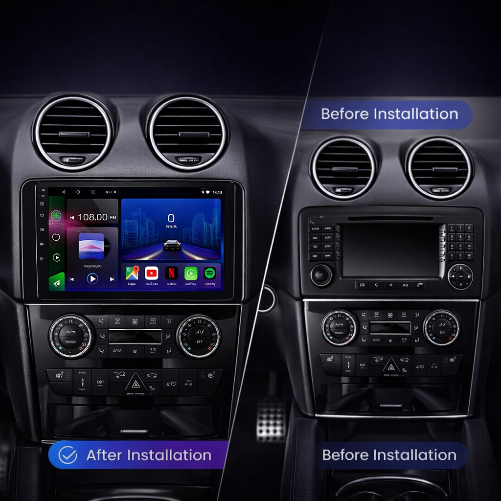 Mercedes ML GL 2005-2011 Android 15 Car Stereo Head Unit | CarPlay & Android Auto - Pluscenter
