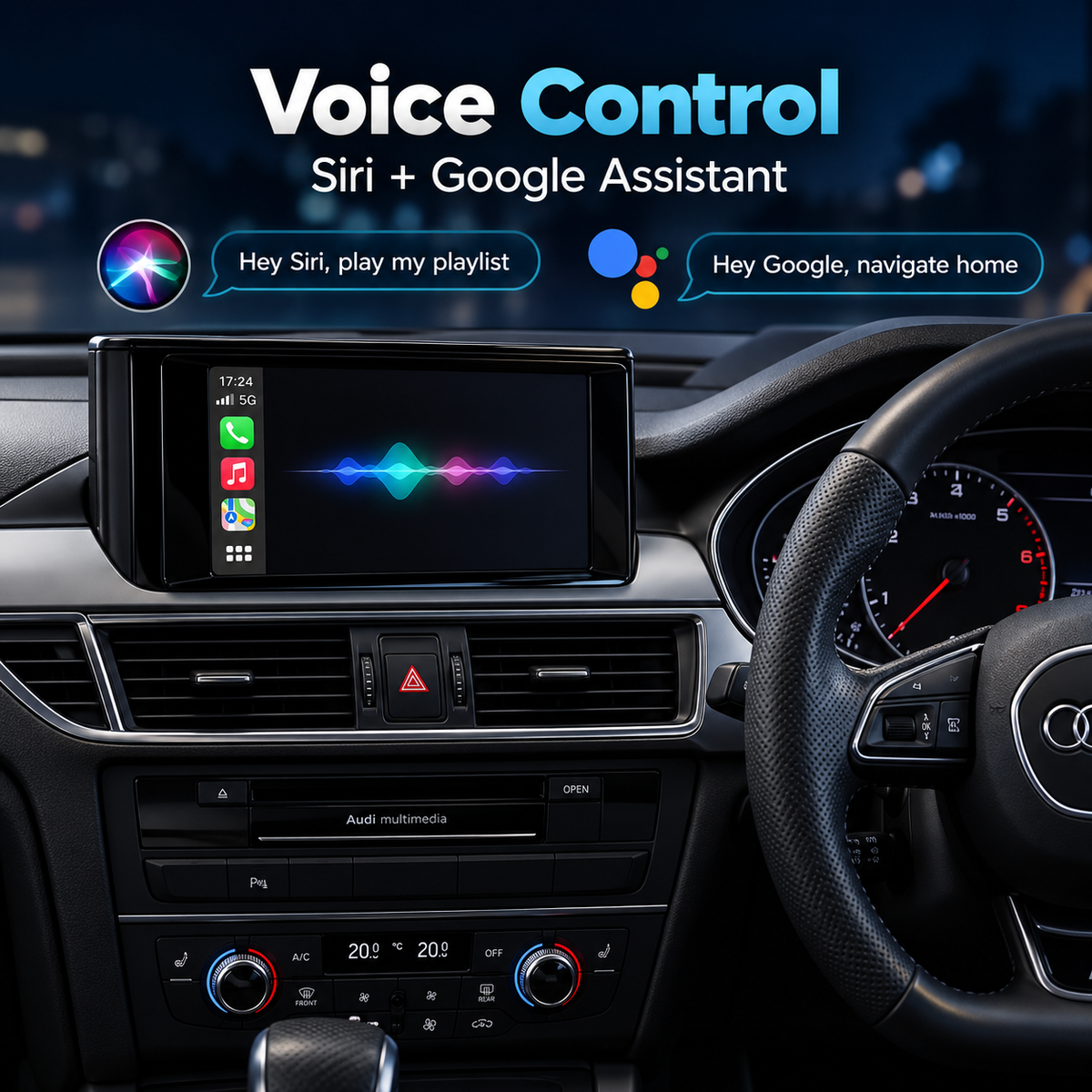 Audi Wireless Apple CarPlay Retrofit + Android Auto Decoder | OEM Integration