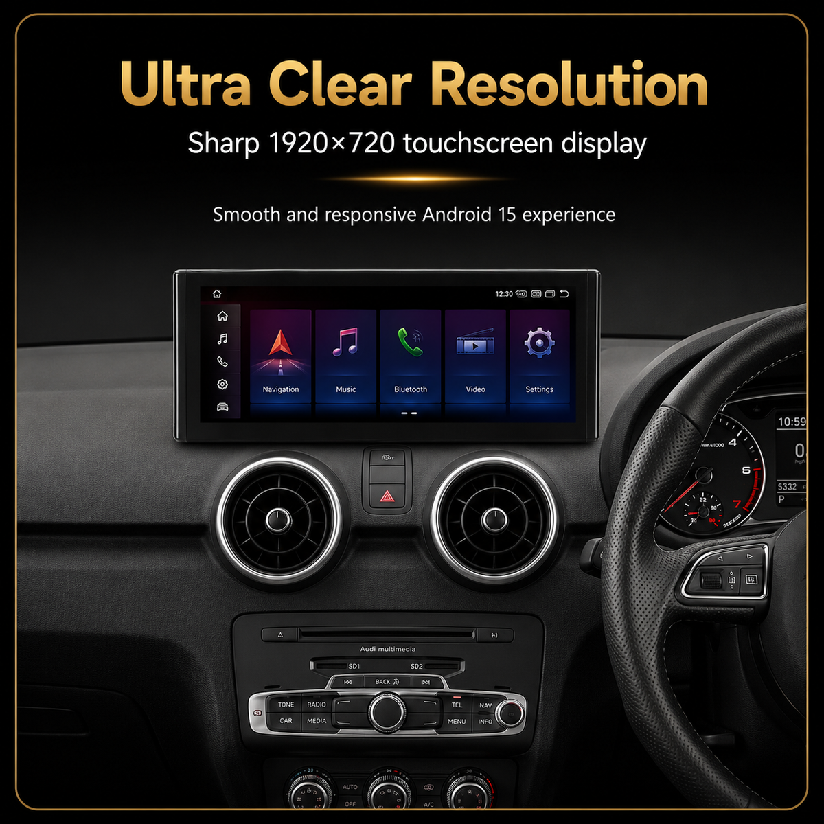 Audi A1/S1 2010-2018 Android 14 Stereo | CarPlay & Android Auto