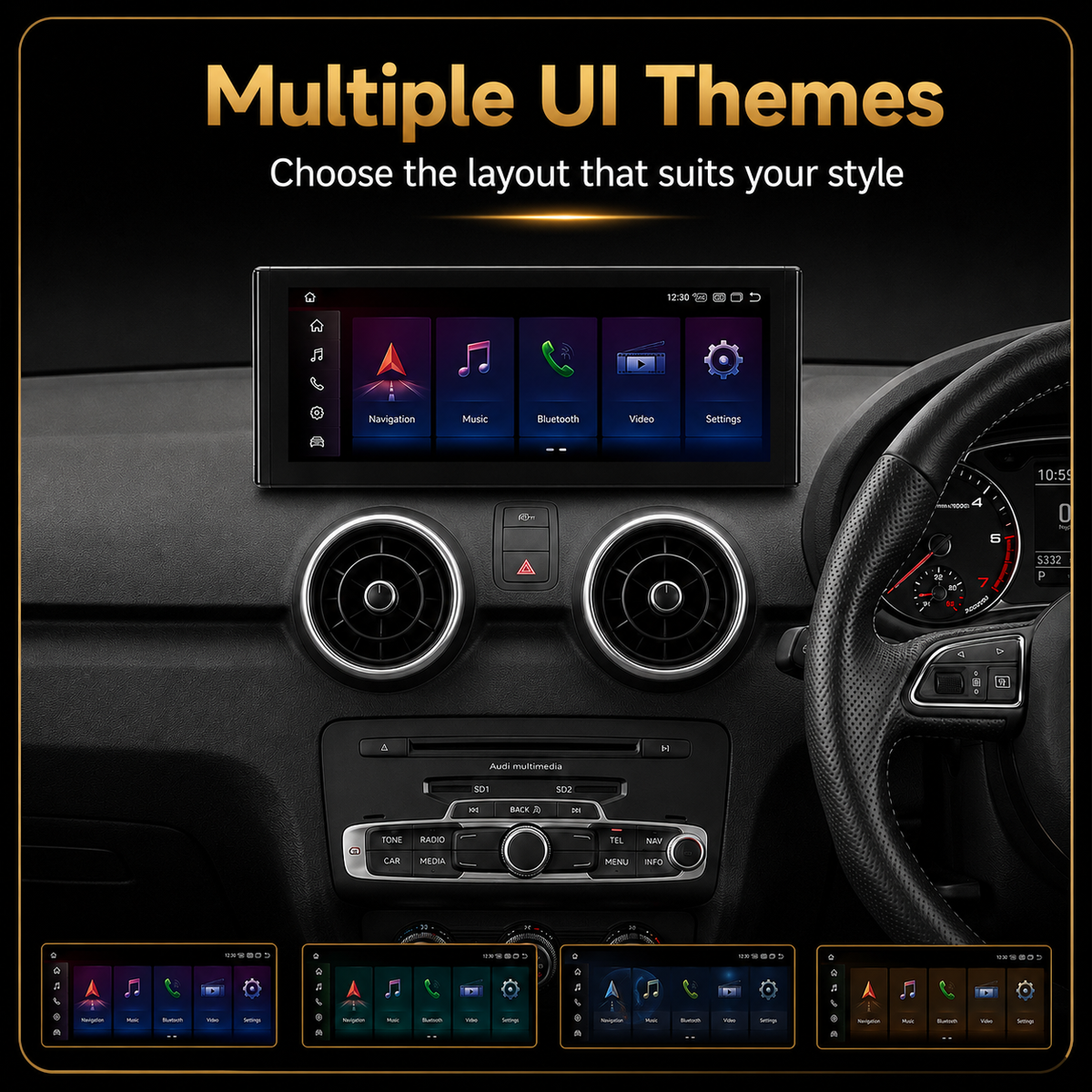 Audi A1/S1 2010-2018 Android 14 Stereo | CarPlay & Android Auto