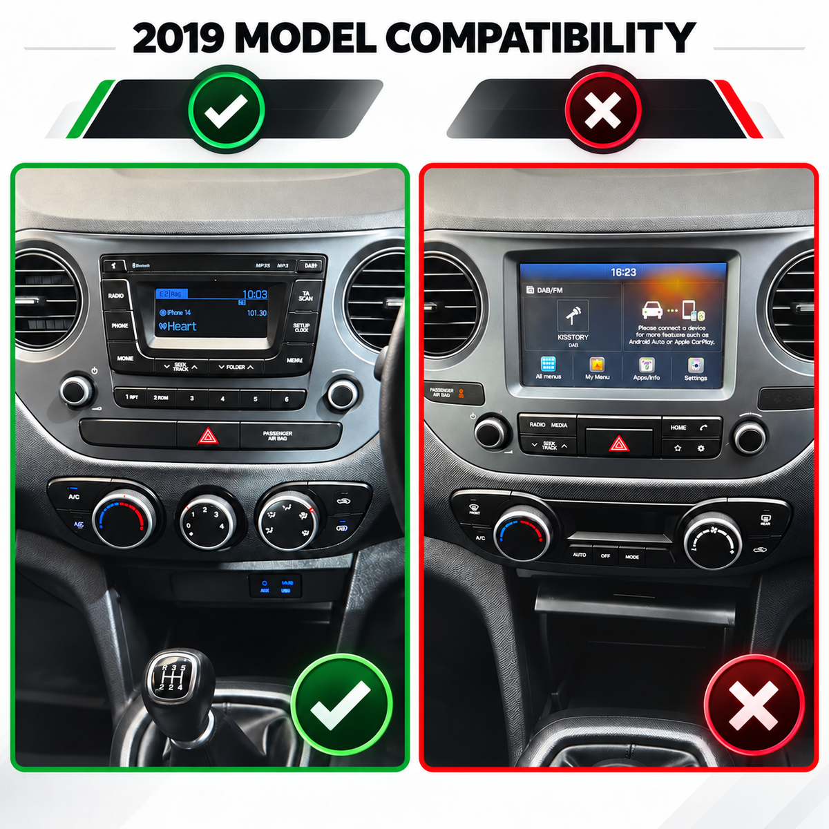 Hyundai i10 2013-2019 Android 16 Car Stereo Head Unit | CarPlay & Android Auto