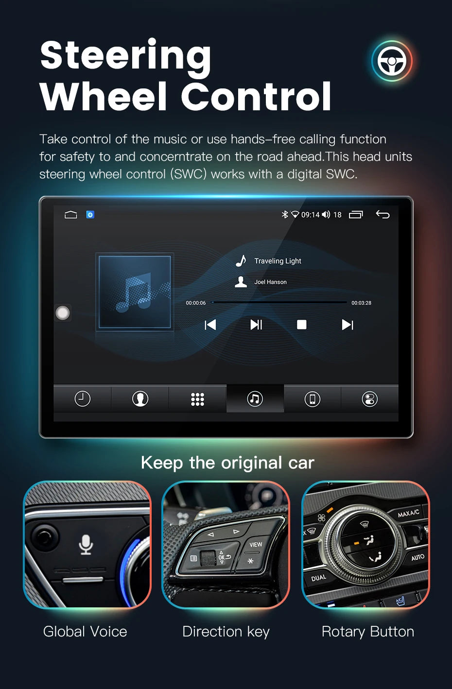 Tesla Model | 13.3inch | For Any Cars | Android 13 | Car Stereo | Head Unit - Pluscenter