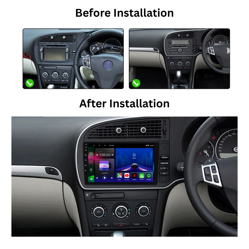Saab 93 9-3 | 2006-2011 | Android 13 | Car Stereo | Head Unit - Pluscenter