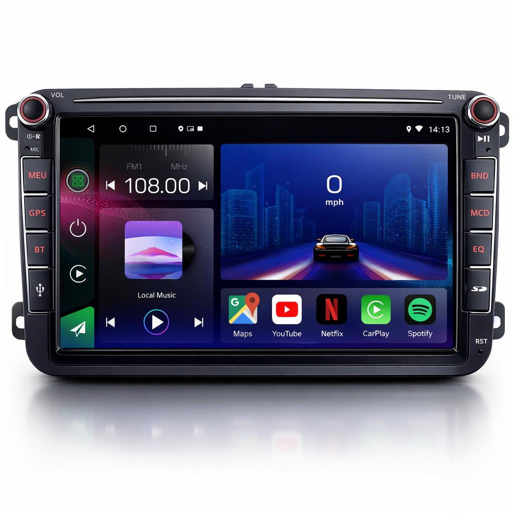 Volkswagen | Seat | Skoda | 8inch Display | Android 14 | Car Stereo | Head Unit - Pluscenter