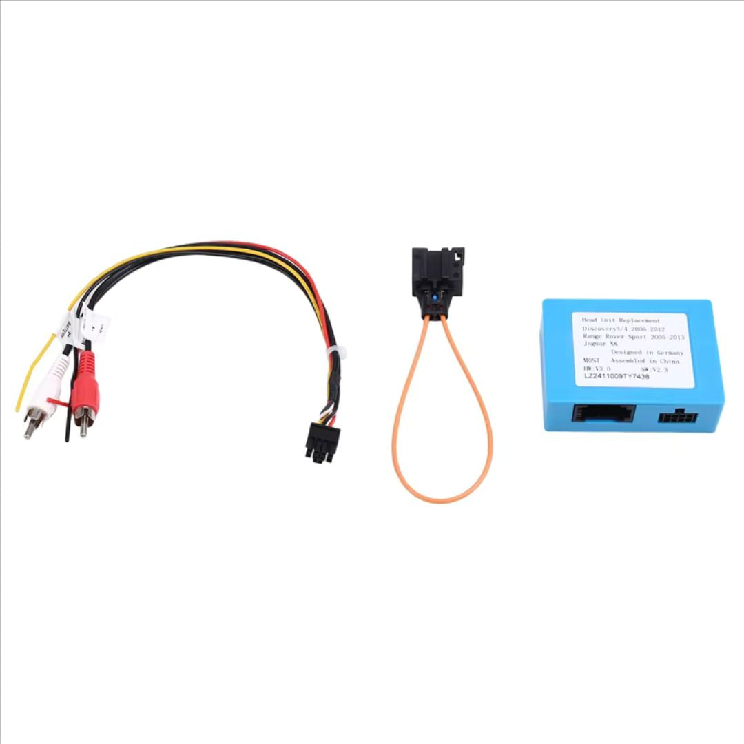 For Land Rover Range Rover Jaguar Aux Optical Fiber Optic Box Decoder Amplifier Adapter - Pluscenter