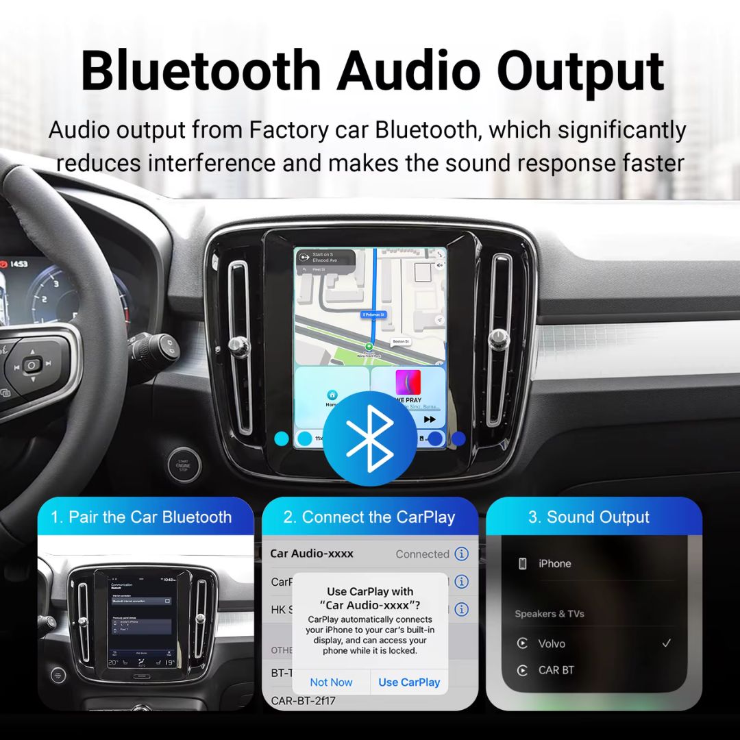 For Volvo Wireless Apple CarPlay Retrofit 2017-2022 Android Auto 9inch Original Screen - Pluscenter