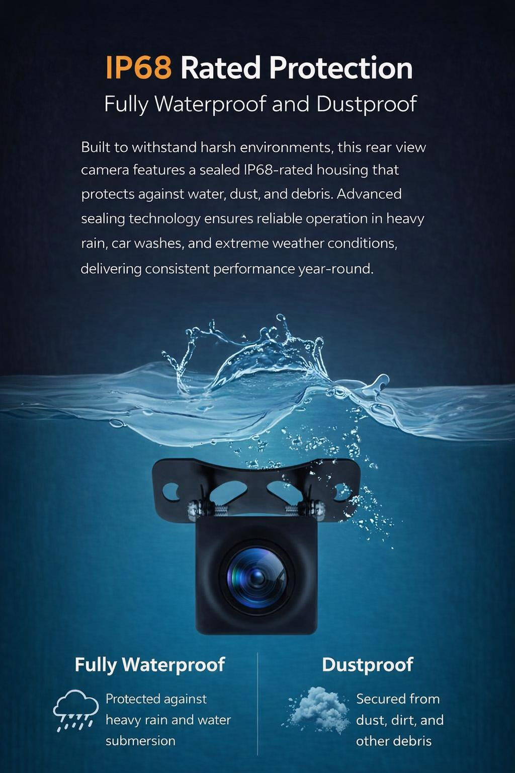 Rear View Back Camera Universal for Android Car Stereos | AHD 1080p Full HD - Pluscenter