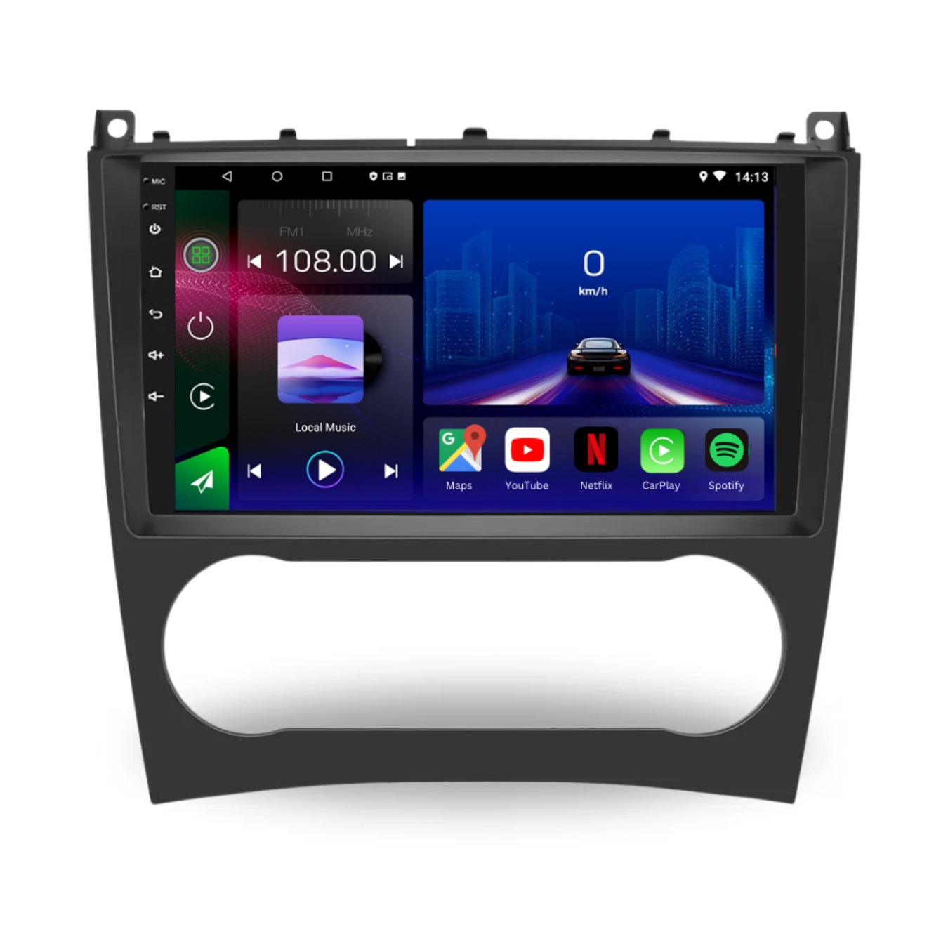 Mercedes C Class G CLC CLK W203 W209 W463 2005-2009 Android 14 Wireless CarPlay & Android Auto Car Stereo Head Unit - Pluscenter