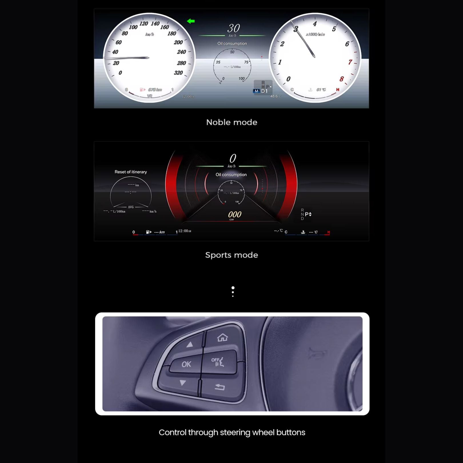 Mercedes-Benz C-Class W205 & GLC X205 Digital Instrument Cluster – Linux System LCD Dashboard (2015–2018) - Pluscenter