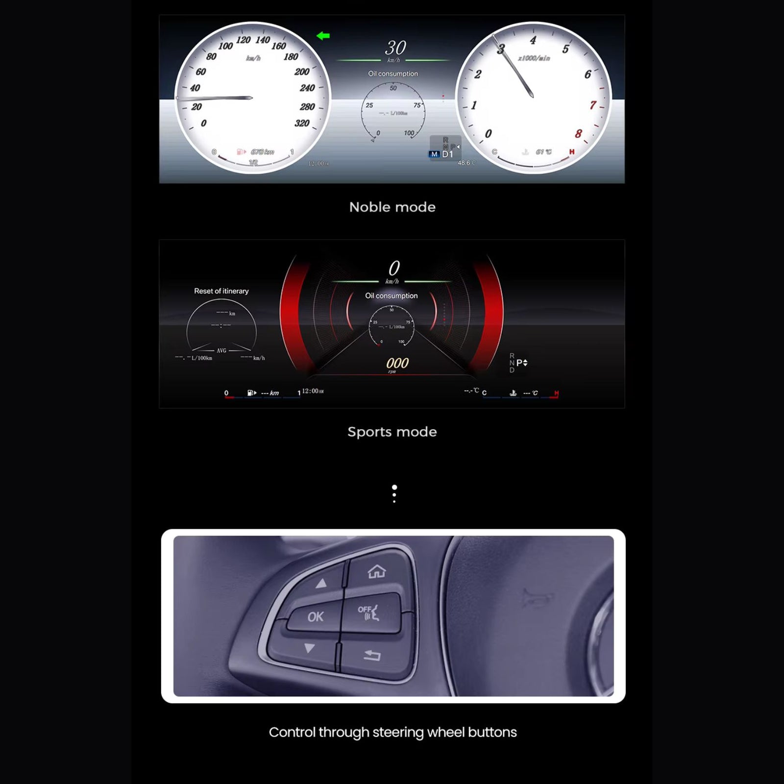 Mercedes-Benz C-Class W205 & GLC X205 Digital Instrument Cluster – Linux System LCD Dashboard (2015–2018) - Pluscenter