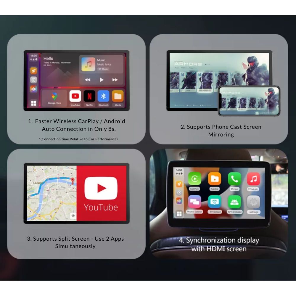 Wireless CarPlay Android 11 AI Box 4+64GB Wireless Android Auto - Pluscenter